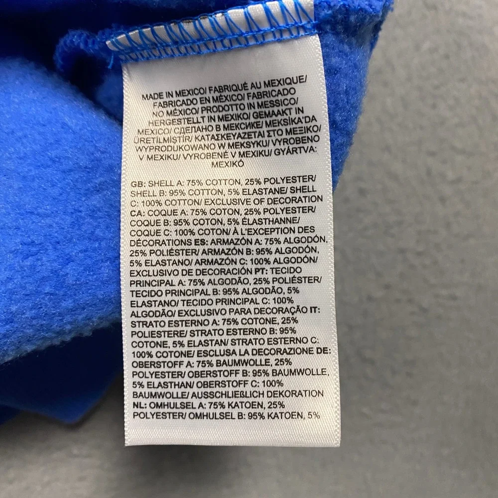 The North Face Hoodie Men XL Blue Logo Pullover Fleece Sweatshirt NF0A7UNO